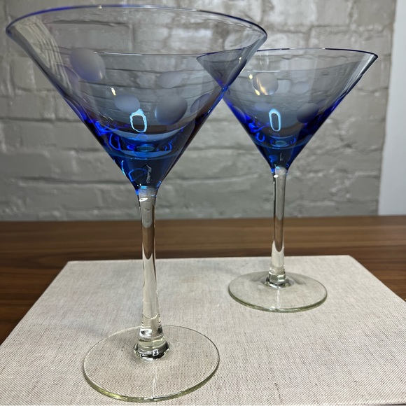 Waterford Crystal Dining Waterford Marquis Crystal Blue Polka Dot